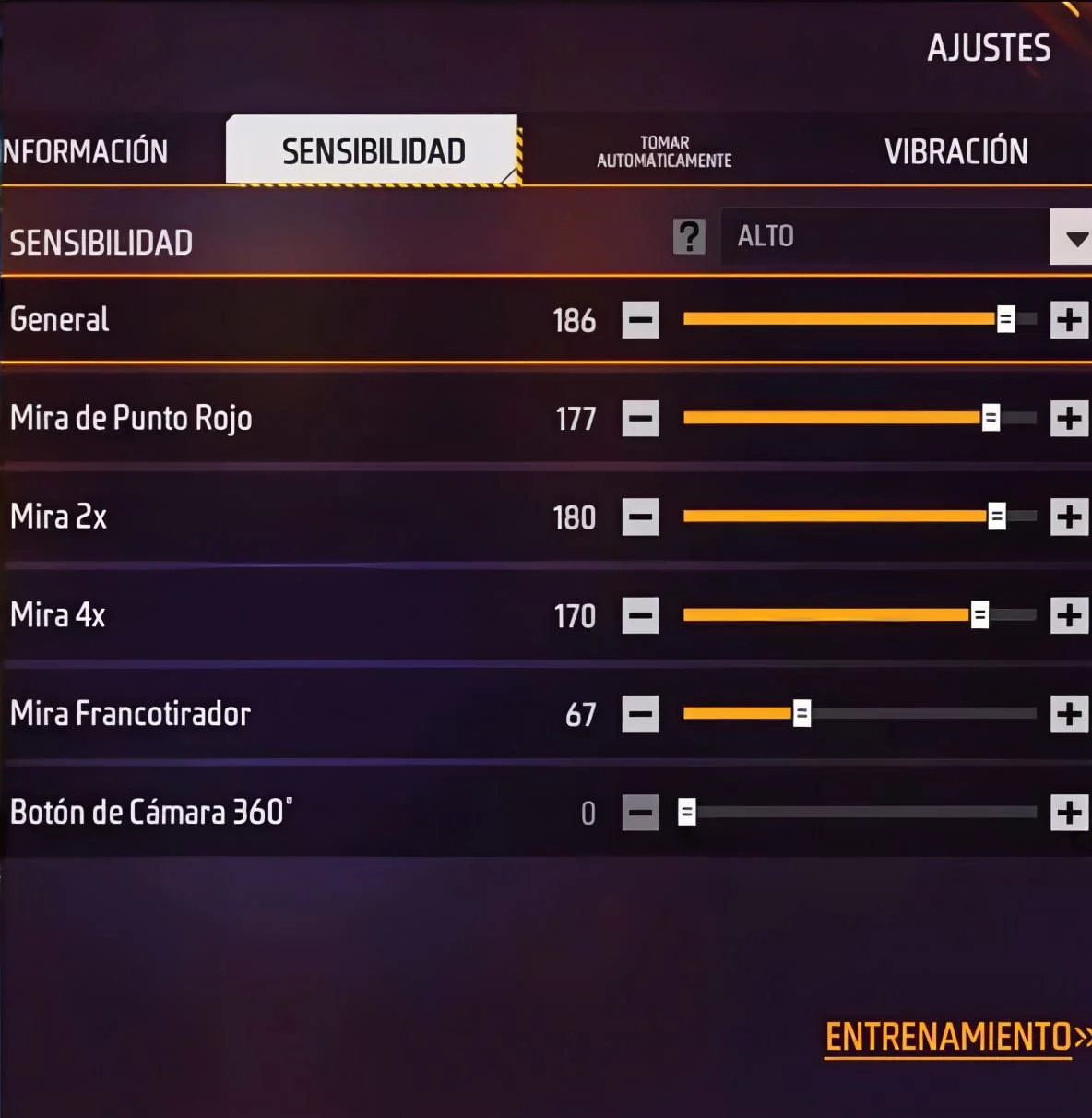 Configuración de sensibilidad en Free Fire para que la mira no se quede en el pecho y puedas pegar rojos