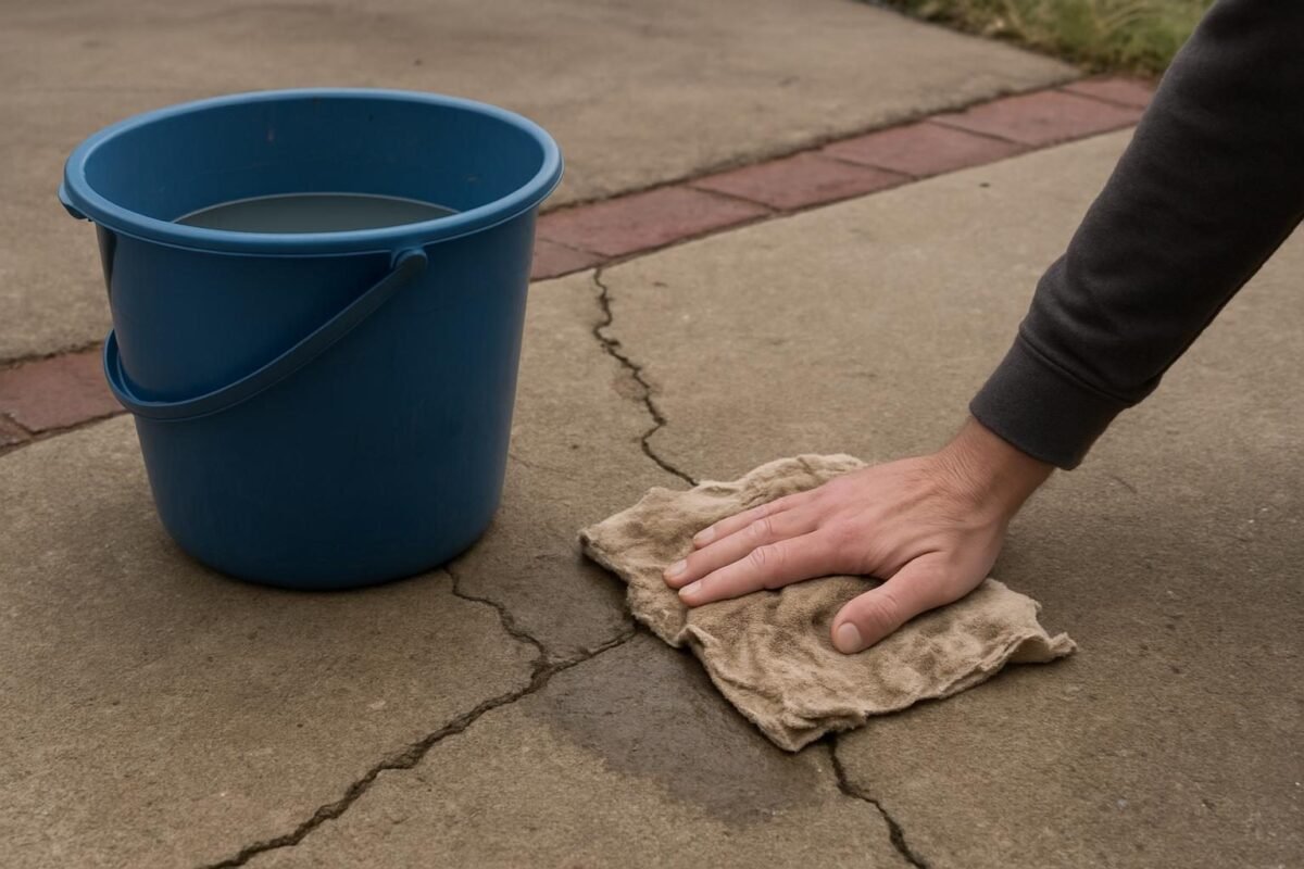 El cubo, los trapos y el agua sucia cuando ya se ha terminado